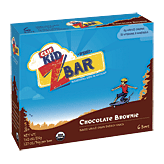 Clif Kid Z Bar organic chocolate brownie, baked whole grain energy snack, 6 bars Left Picture